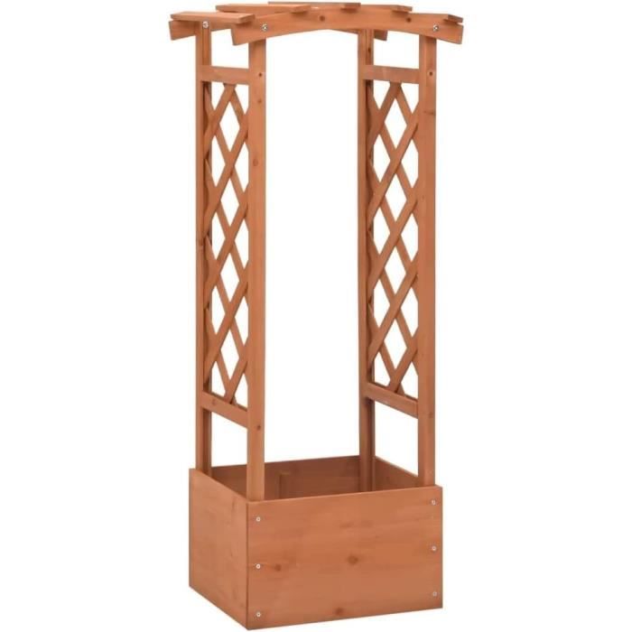 Jardinière à Treillis Bois Sapin – 90x44,5x180 Cm – Bac Avec Drainage