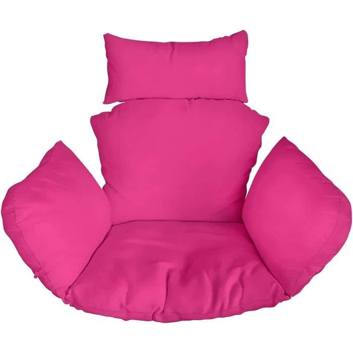 Yadlan Coussin Fauteuil Suspendu Oeuf, Exterieur Impermeable Coussin de Chaise Suspendue, Suspendu Hamac Chaise Coussins avec Appuie-tête Accoudoirs, Coussin pour Fauteuil Rotin Taupe