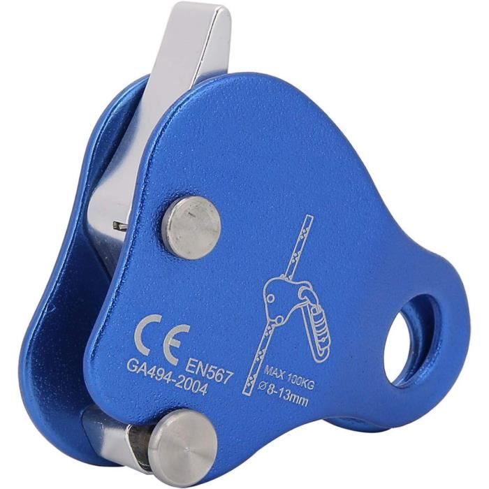 Keenso - Poulie Escalade 20kN 🔗 Alliage Aluminium - 95g - Usage Intérieur/Extérieur - Bleu Ou Vert