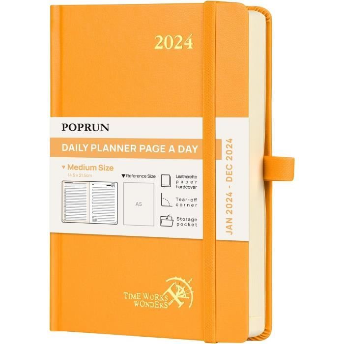 agenda 2024 journalier: Grand Format 1 page par jour (French Edition):  Publishing, lina: Books 