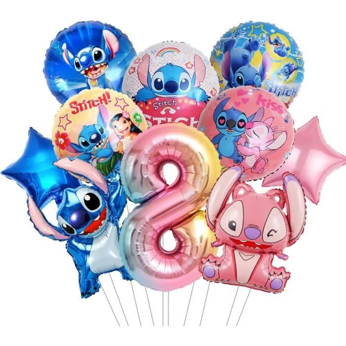 Kit Décoration Anniversaire Fille 8 Ans - Écharpe, Couronne, Ballons, Bougie & Toppers Princesse