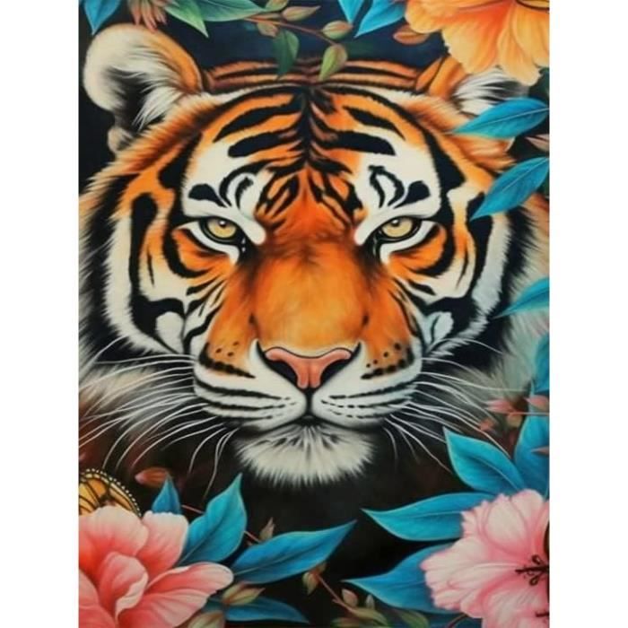 Quadro Diamond Art Zuty Tigre 40x50 cm con Telaio - Arredo Moderno