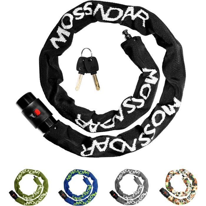 Cadenas antivol en U, en acier, avec 2 clés, pour vélo, moto et scooter, 19,5 x 13 cm