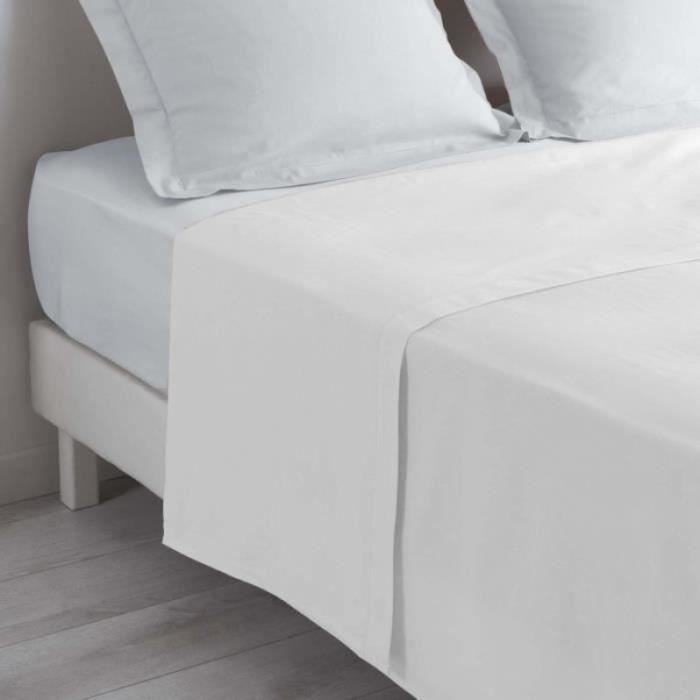  Drap plat - 180 x 290 cm - 100% Coton - Lavable - OEKO-TEX 