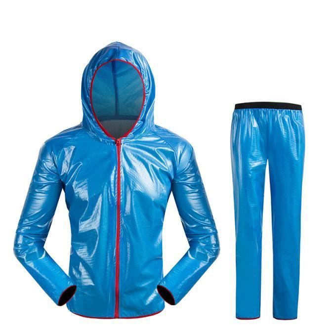 Hommes Femmes coupe-vent Veste imperm?�able pluie sport v?�lo en plein air V?�lo manteau XXL 