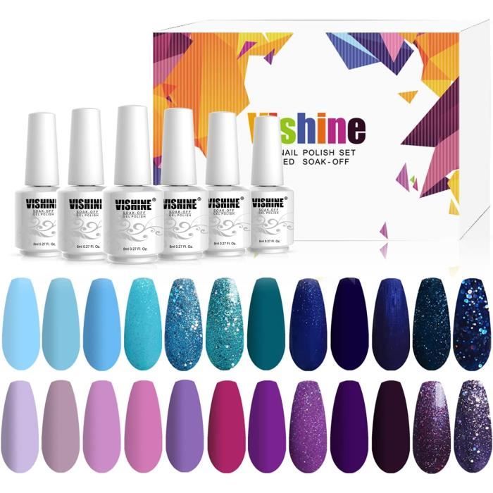 Vernis à Ongles Semi-permanent My Color - Good Vibrations Bleu, 10 Ml, Longue Tenue 12 Mois