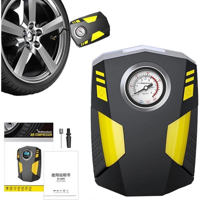 Akozon Jauge de pompe à air 200PSI 14BAR gonfleur de pneu compteur LCD