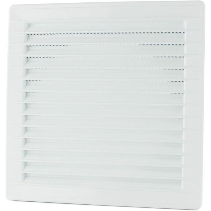 Grille D'aération Carrée Plastique Noir 125 X 125 Mm - Neuf - Marque FP INOX