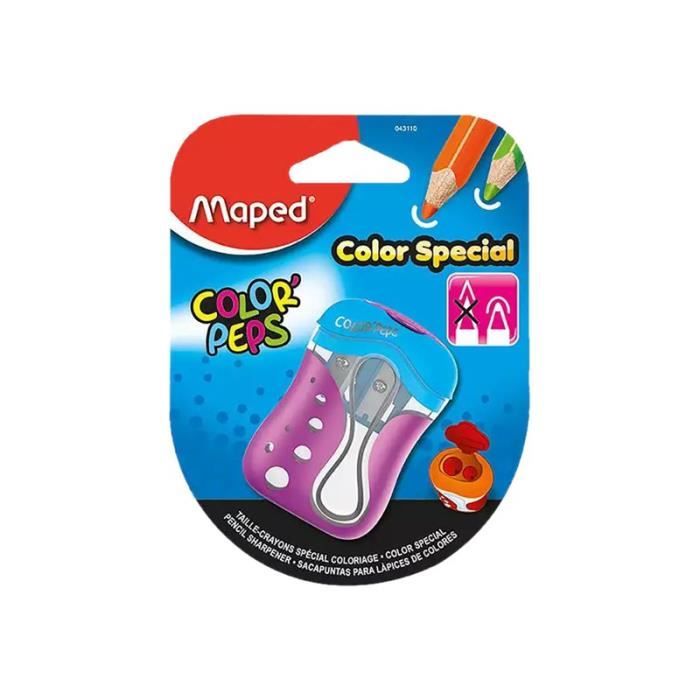 Maped Color'Peps Taille-crayon 2 trous disponible dans différentes couleurs