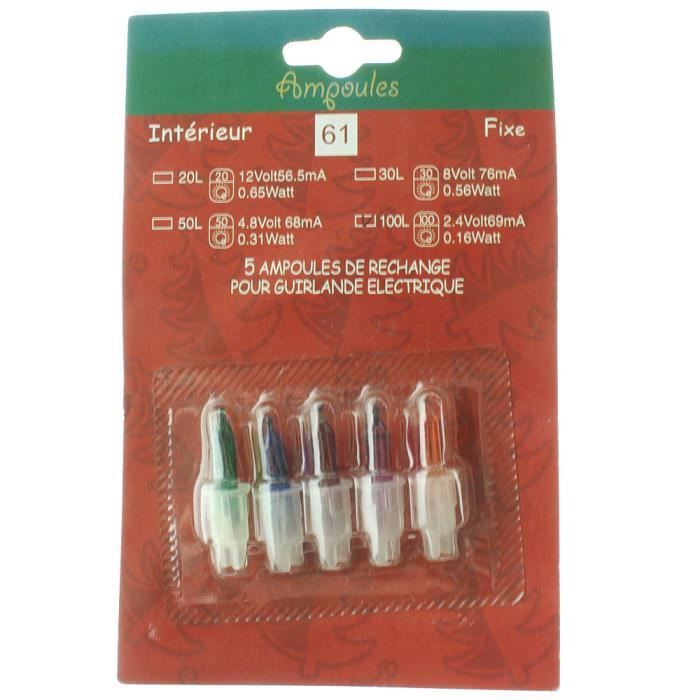 5 Ampoules de rechange pour guirlande - Achat / Vente guirlande de noël