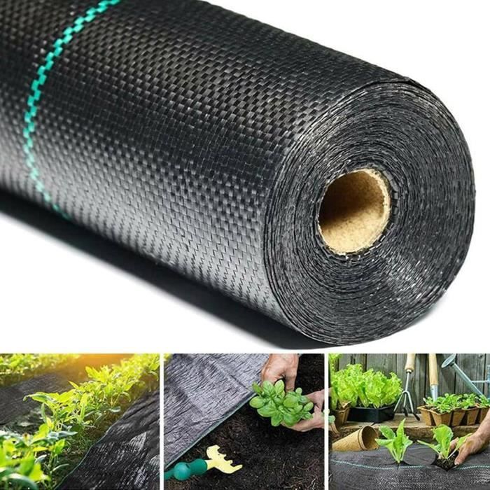 Toile Anti Mauvaises Herbes Jardin,Toiles de Paillage Jardin,Bâche de ...