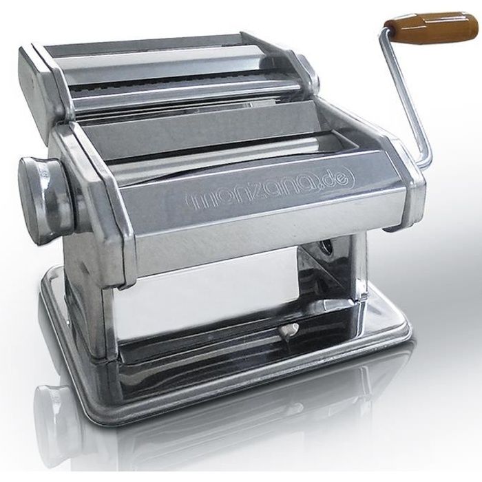 Machine à pâtes en Inox avec manivelle et fixation