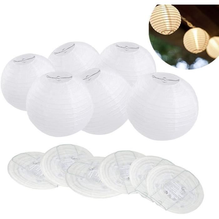 A1SONIC® 1 lanternes rondes en papier à suspendre Blanc 30 cm 