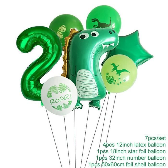 Ballon En Aluminium Vert Tropical Joyeux Anniversaire Decorations Pour Enfants Ballons Animaux De La J Green Number 2 Hy Cdiscount Maison