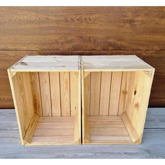 Caisse en bois de rangement (40 x 30 x 7 cm