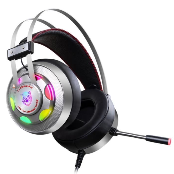 Casque Gamer Competitif Rgb Led Lampe Ps4 Xbox One Pc Mac Nintendo Switch Smartphone Laptop Usb Surround 7 1 Virtuel Anti Bruit Casque Ecouteurs Avis Et Prix Pas Cher Cdiscount