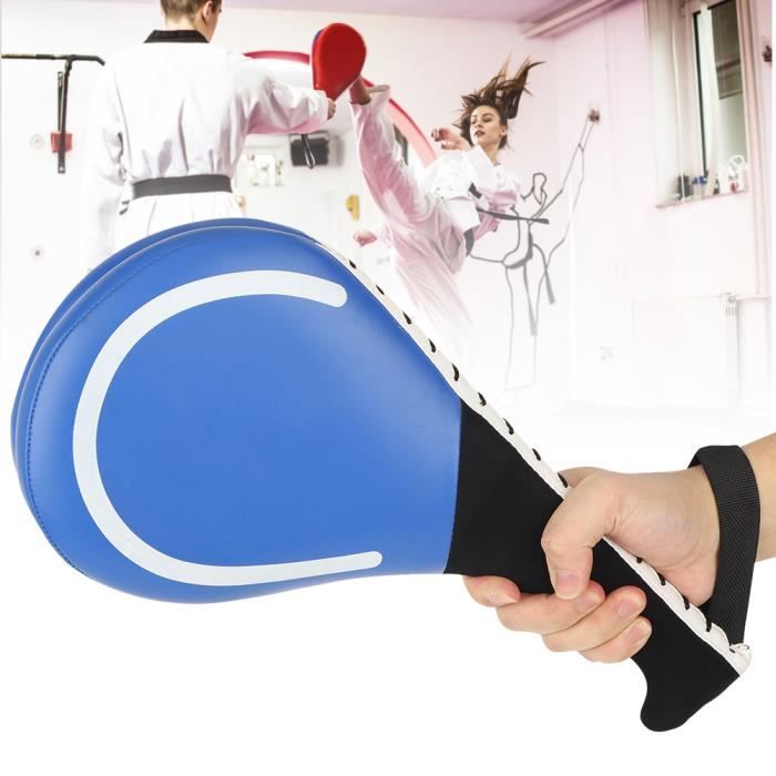 Cible De Pied Professionnelle Kick Boxing & Taekwondo - Coussin Muay Thai Curvé En Cuir Spatial Haute Qualité