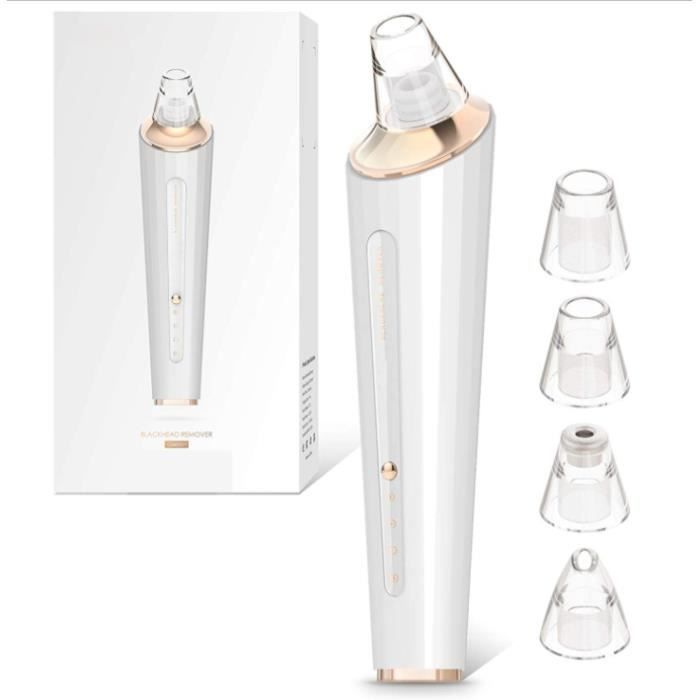 Appareil De Nettoyage Facial USB Anti Points Noirs - 6 Embouts, Pour Pores Et Comédons, Neuf