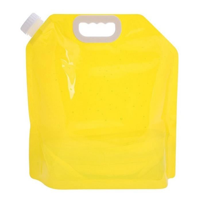 Poche eau,Sac d'eau d'extérieur pliable de grande capacité 5L,récipient PE  sans goût,sceau de sécurité,sac de stockage - Type yellow - Cdiscount
