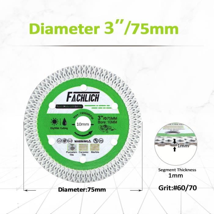 Coupe-pierre Diamant 40 Mm Pour Carrelage, Marbre, Granit - Outil De Coupe Précision, Manche 6 Mm