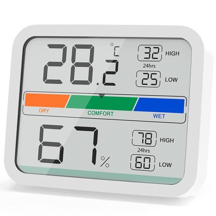 Xiaomi thermomètre et hygromètre numérique LCD, 2 hygromètres d'intérieur  avec aimant, enregistrement MIN-MAX - Cdiscount Puériculture & Eveil bébé