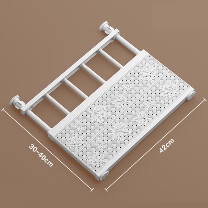 MUYCO Étagère Extensible Garde-Robe – Séparateur Placard Réglable 38-80 Cm – Organisateur DIY Blanc