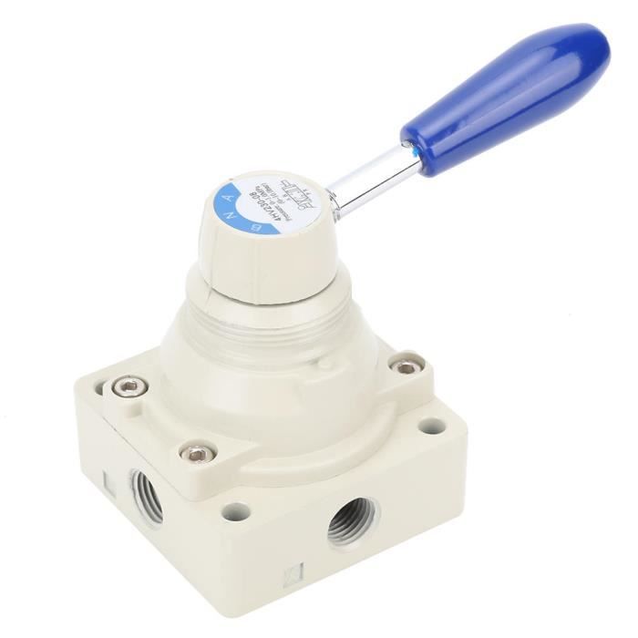 Vanne à commande pneumatique à levier pneumatique à 5 voies à 3 voies G1/4 Électrovanne en alliage d'aluminium à commande manuelle(4H230-08