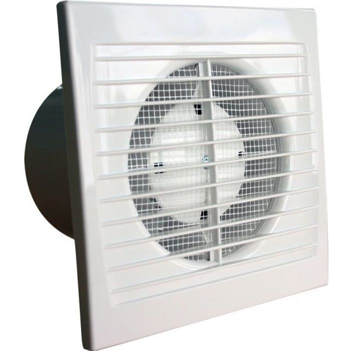 Extracteur Salle De Bain Atlantic Extracteur Stylea 120t Temporise Blanc 180 Mm X 180 Mm Blanc