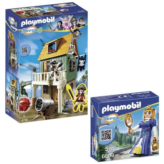 PLAYMOBIL Super4 - Fort Des Pirates Camouflé Avec Ruby - 4796 - Neuf Et Scellé