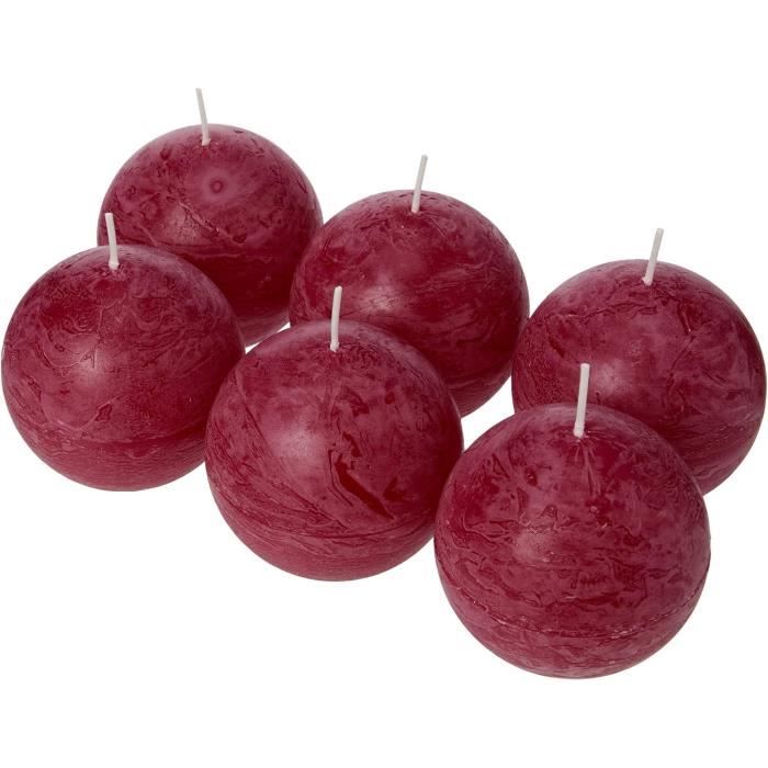 Bougies Pilier Extra-larges Rouge Foncé - Lot De 2, Non Parfumées, Sans Goutte - Neuf