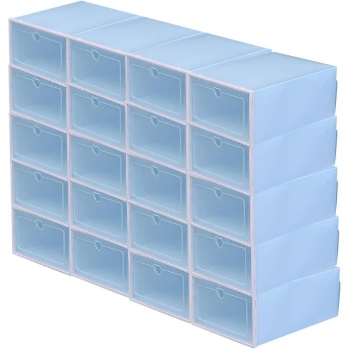 Lot De 2 Boîtes à Chaussures Empilables En Plastique épais