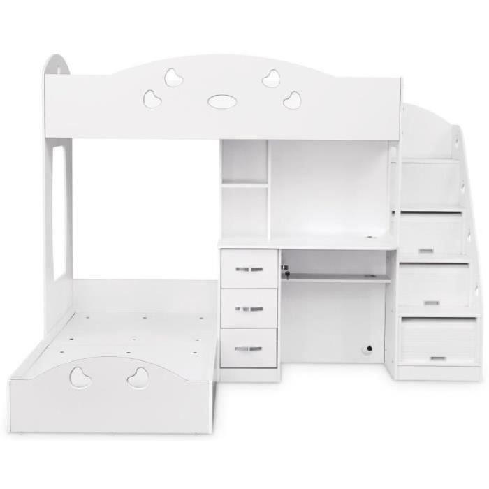 Lit superposé combiné bureau clearance