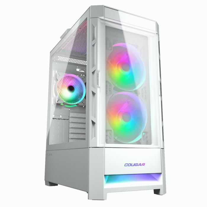 Boitier PC Gaming – Cougar Gaming – DUOFACE RGB WHITE – Comprend 2 ventilateurs ARGB de 140 mm un ventilateur ARGB de 120 mm