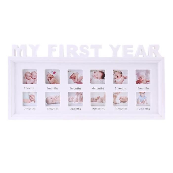 Cadre Photo Bébé 'Ma Première Année' – Souvenir 12 Mois Garçon/Fille, Idéal Pour Nouveau-Né Et Premier Anniversaire