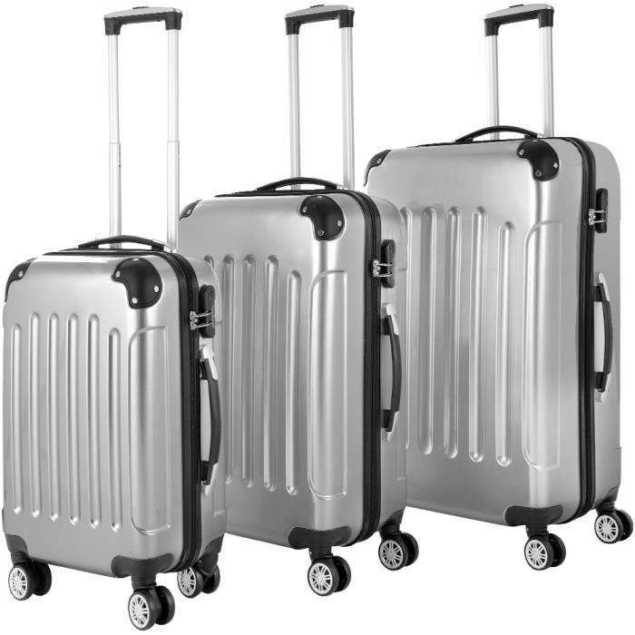 Set De 3 Valises Rigides M L Xl Avec Cadenas A Combinaison Malle Voyage Vacances Transport Argent Argent Achat Vente Set De Valises 4250525337105 Soldes Des Le 15 Juillet Cdiscount