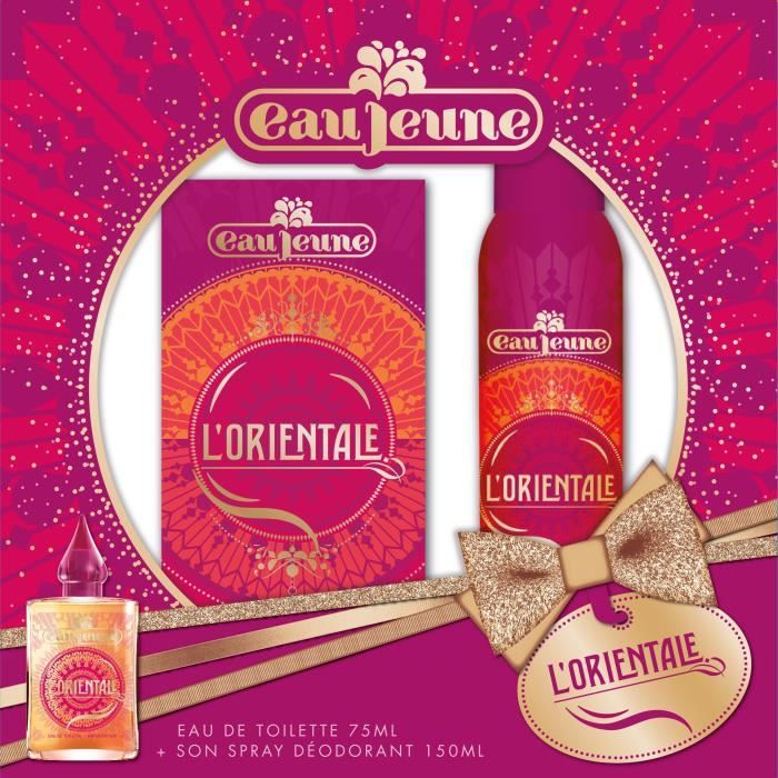 EAU JEUNE Coffret Eau de toilette L'Orientale 75 ml + Déodorant 150 ml Cdiscount Au quotidien EAU JEUNE Coffret Eau de toilette L'Orientale 75 ml + Déodorant 150 ml Cdiscount Au quotidien