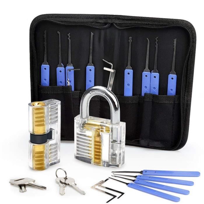 Kit de Crochetage Serrure 17 Pièces 2 Serrures, Eventronic Outils D