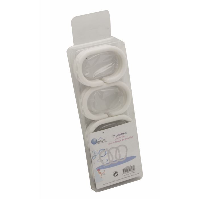 Anneaux Rideaux Douche Lot De 12 - Acier Inoxydable Doré - Pour Tringles 2-6cm