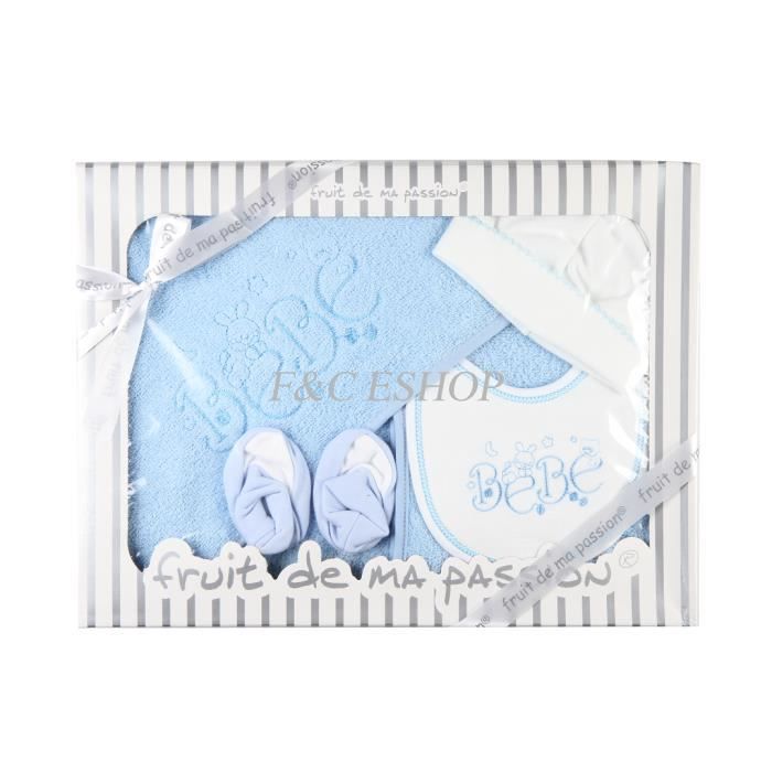 Coffret bain bébé 6 pièces bleu