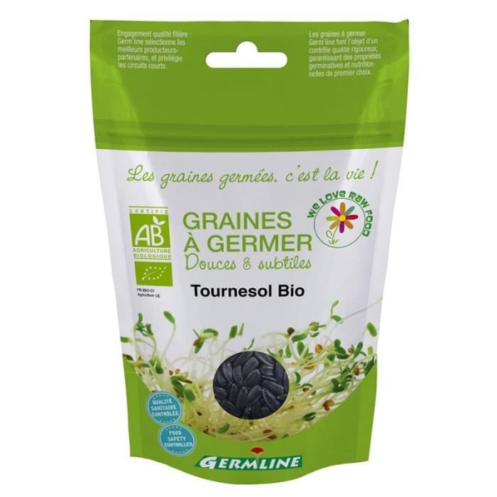 Germline Graines à Germer Tournesol Entier Bio 100g