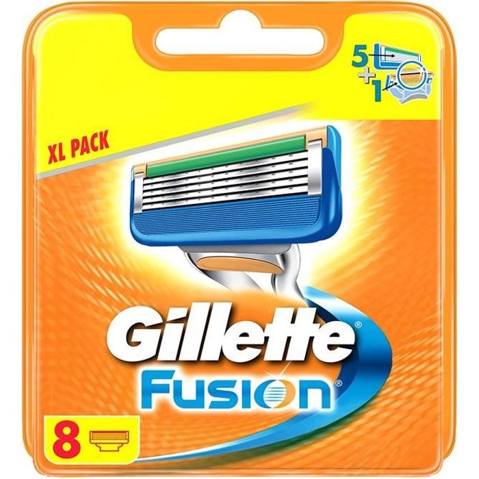 Gillette Fusion Lames De Rasoir Pour Homme 8 Recharges