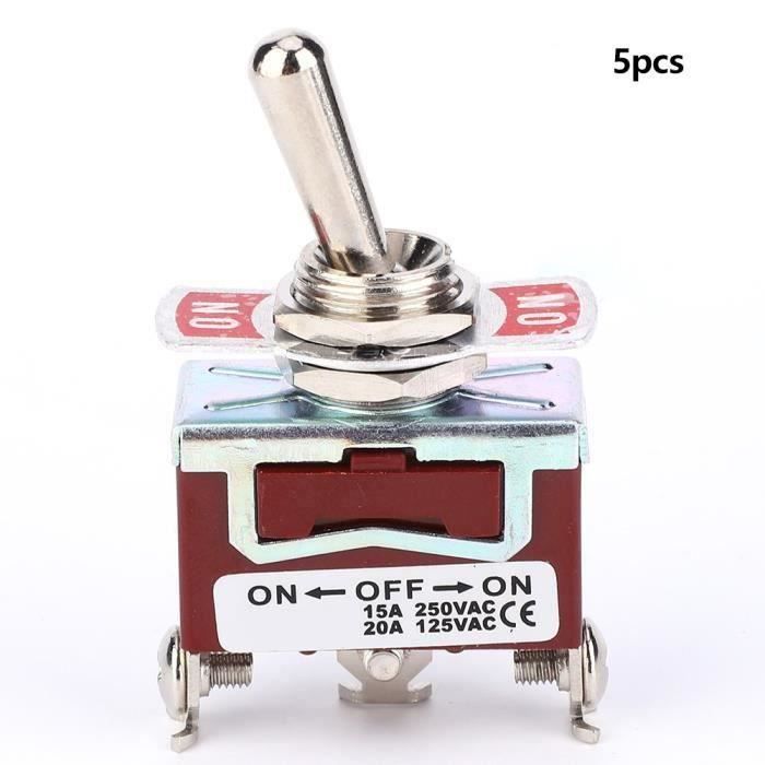 Fleymu Lot 15 Mini Interrupteurs Bascule 12V ON/OFF SPST - 10A/125V 6A/250V Avec Fils, Pour Voiture, Bateau, Camion, Moto