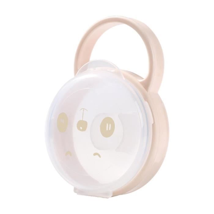 VONJUMA 2 Pcs Boîte à Sucette Bébé En Silicone Portable - Imperméable Sans BPA, Lavande Et Bleu