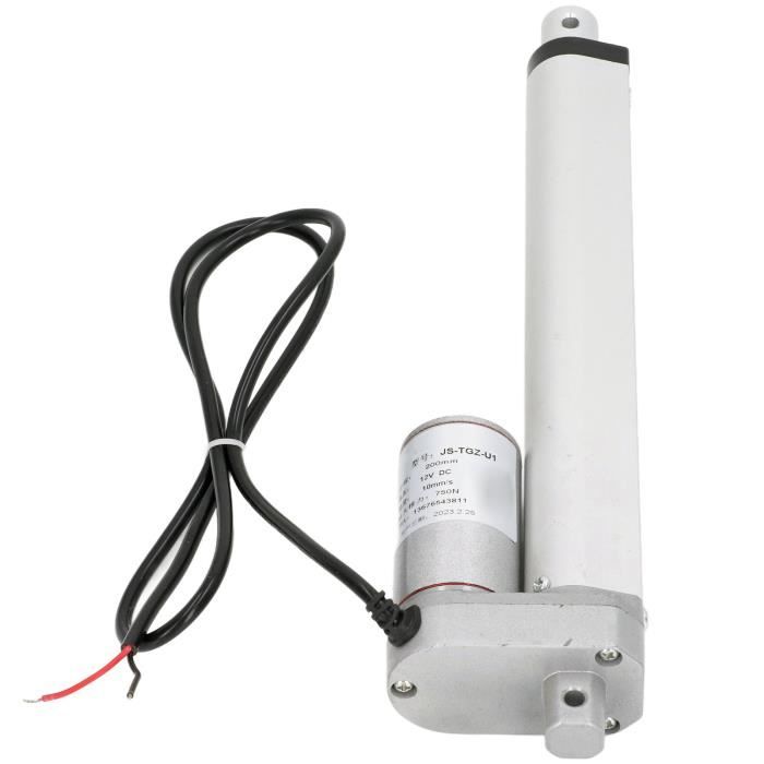 Actionneur Linéaire électrique 24V - Course 200mm - Force 1500N - Pour Table Levage, Fenêtre, Lit Médical