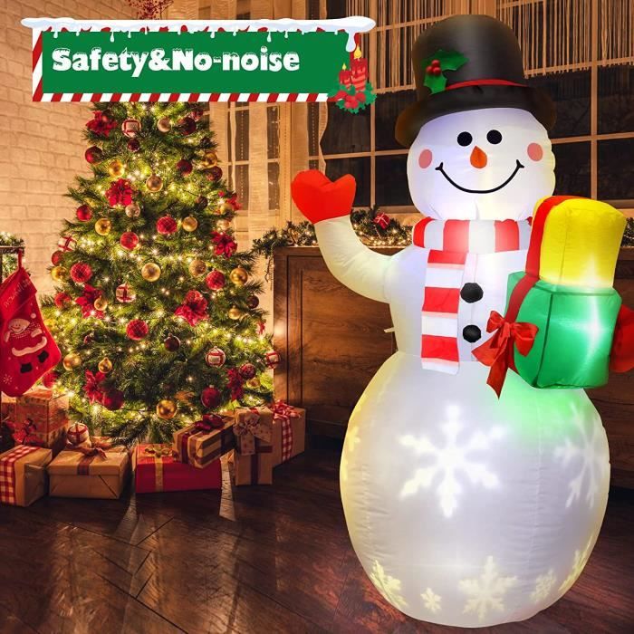 Bonhomme de Neige Gonflable de Noël avec Lumières LED,120cm Bonhomme de Neige  Gonflable pour Jardin Extérieur Décoration de Noël - Cdiscount Maison