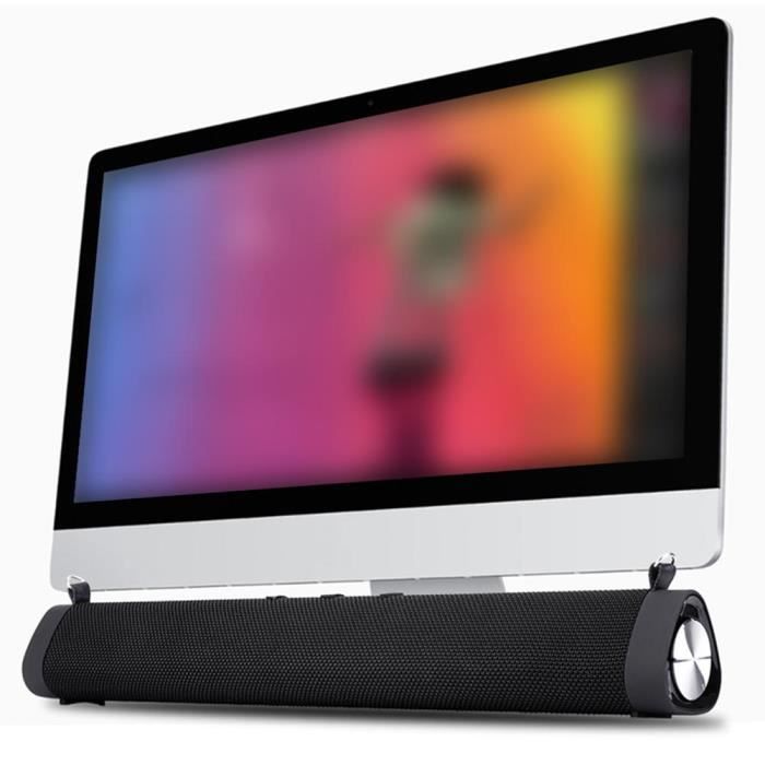 Barre De Son Bluetooth 20 W – Portable, Connexion Filaire/sans Fil | Compatible TV, Design Compact, Home Cinéma, 12h Autonomie - 12