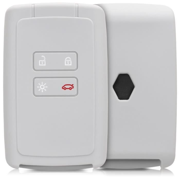 kwmobile Étui pour clé de voiture Renault Smartkey à 4 boutons (Keyless Go  uniquement)