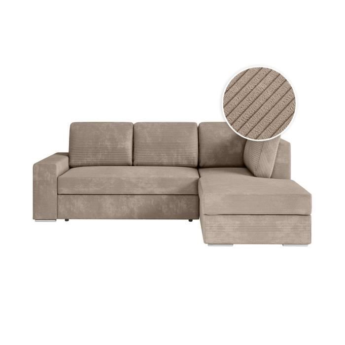 Canapé d'angle Velours Moderne Confort