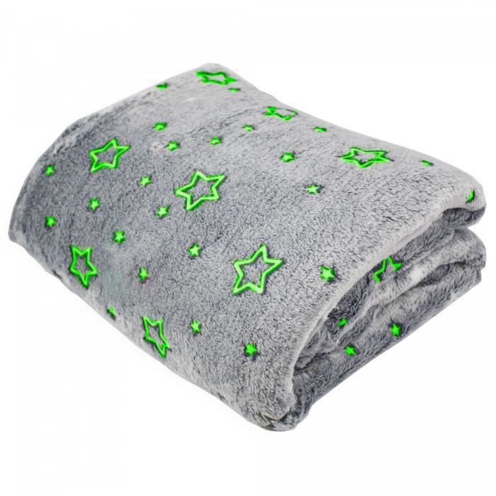 Comparer les prix de Couverture Magique Enfants Plaid d'Hiver en Peau Grise avec Motif Fluorescent
