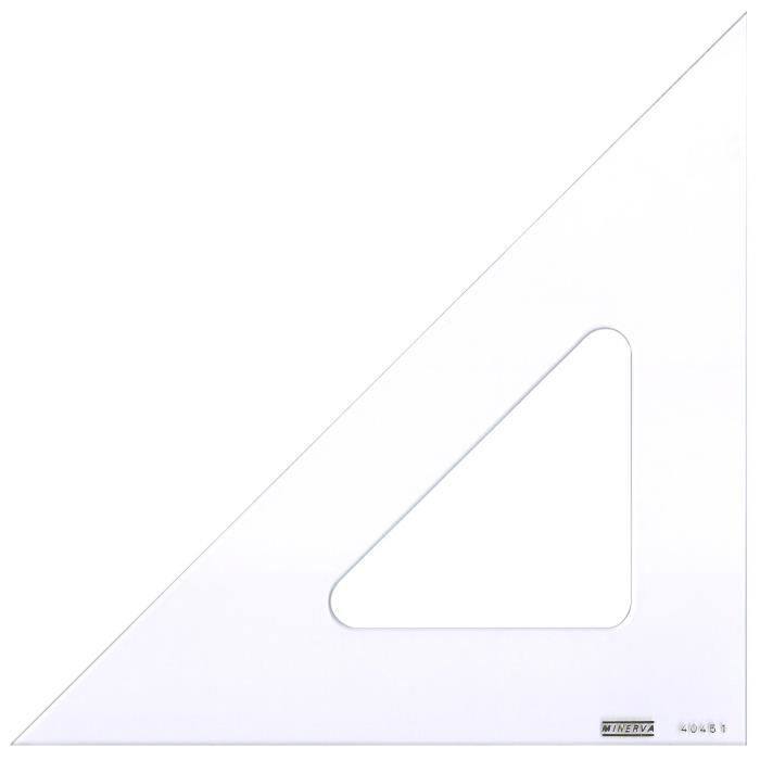 Equerre - MINERVA - 45° Bord Droit 40cm - Qualité optique et haute ...